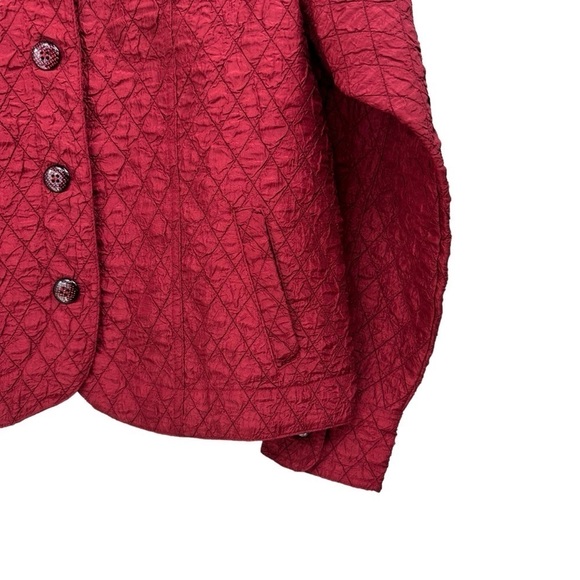 Coldwater Creek Merlot Deep Red Quilted Jacket, PM - Picture 2 of 6